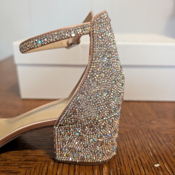 Betsey Johnson Irredescent Crystal Heels - Picture 5 of 7
